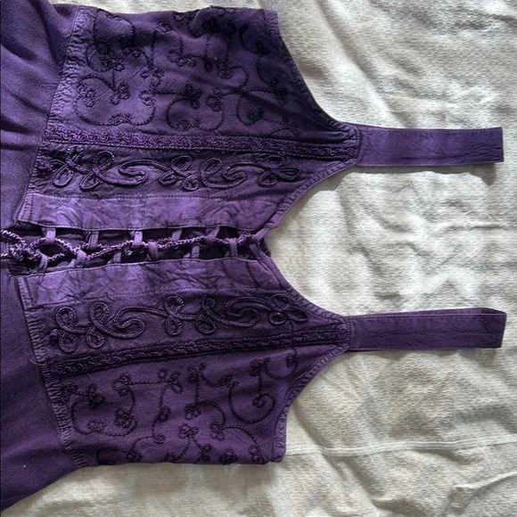 Elegant Purple Sleeveless Dress - Picture 8 of 12